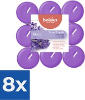 Bolsius True Scents theelichten lavendel (18st) - Voordeelverpakking 8 stuks
