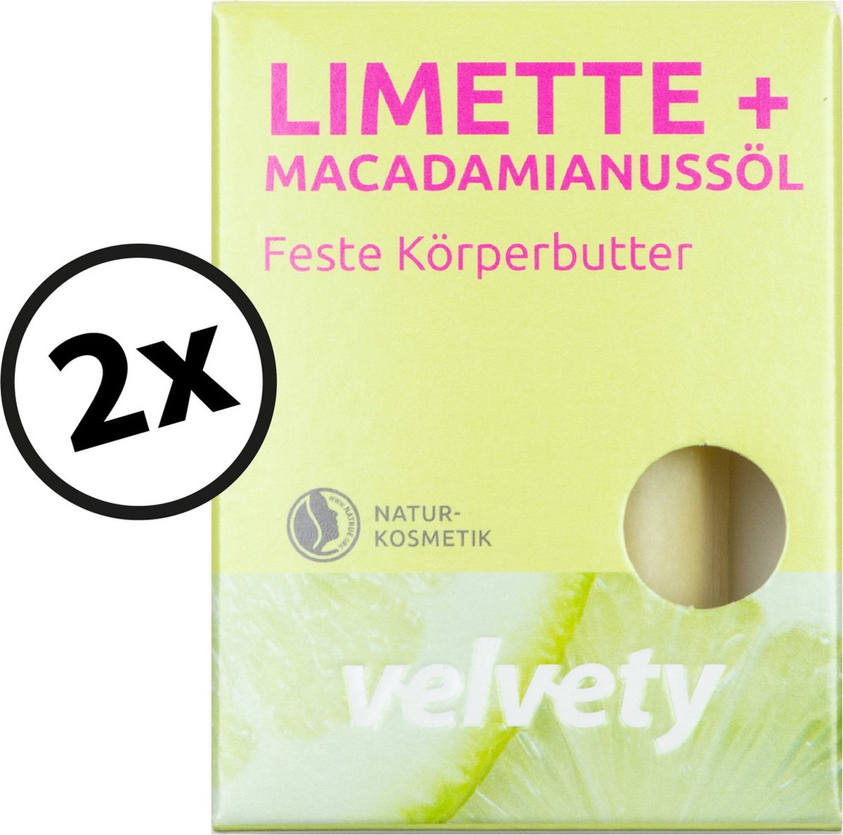 2 x body butter bar lime + macadamia nut oil 60 gr