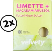 Velvety Lime - Macadamia Body Butter Bars - 2 Pack - Natural - Nourishing - Refreshing - Vegan