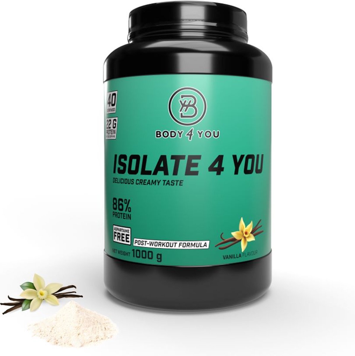 Body4You | Isolate Protein | 1000 gram – 40 servings – Vanille