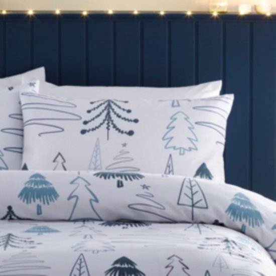 Kerstbeddengoed, eetlingenset, 3D-kerstbeddengoedset, met 2