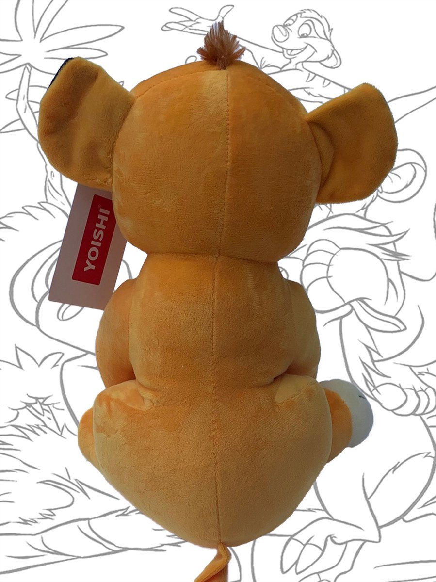 Disney Teddy Le Roi Lion Jeune Simba 30 Cm Jaune