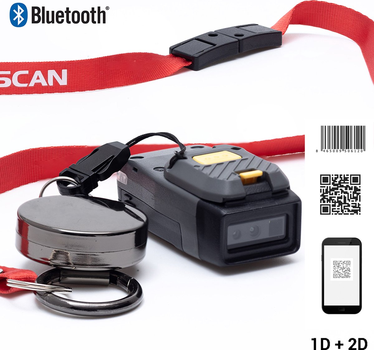Generalscan GS R1521 - Bluetooth 2D Barcode scanner - Thumb Button - 2D-barcodes - Handscanner