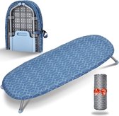 Bol.com Opvouwbare tafel-strijkplank klein met 2 hittebestendige strijkafdekkingen draagbare strijkplankovertrekken met antislip... aanbieding
