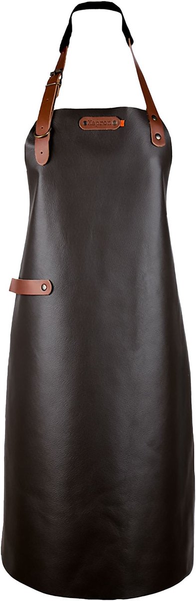 Xapron leren Schort Bovine Brown - Bruin - Luxe - M (lengte 74 cm/ Breedte 60 cm)