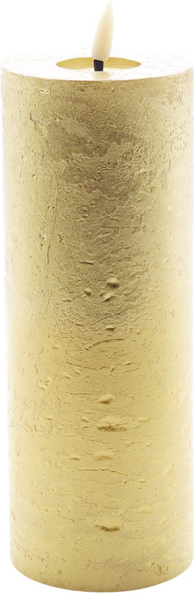 led kaars metallic goud 20x7,5cm