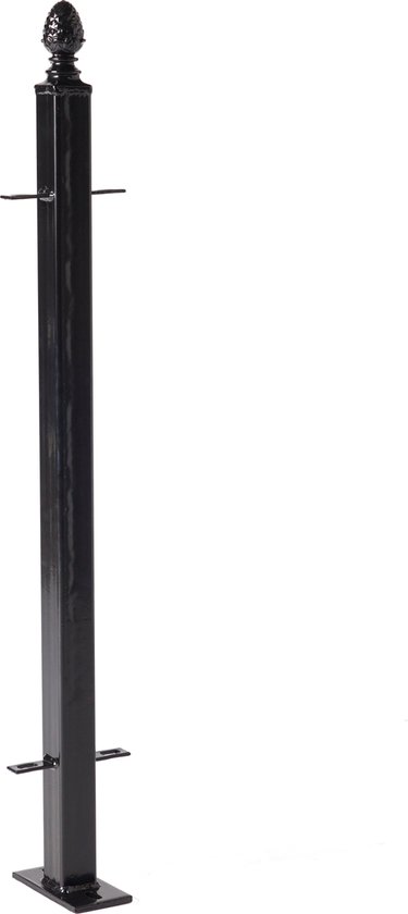 Interflex - Verbindingspaal 80cm Hoog - Zwart RAL 9005