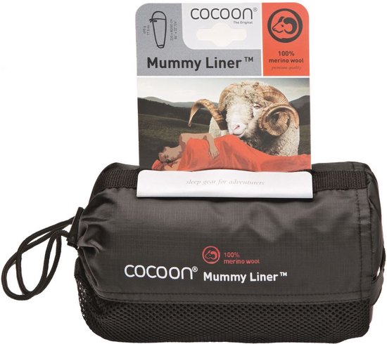 Cocoon Mummymodel Lakenzak - Zwart - Merino Wol van Merkloos — afbeelding 4