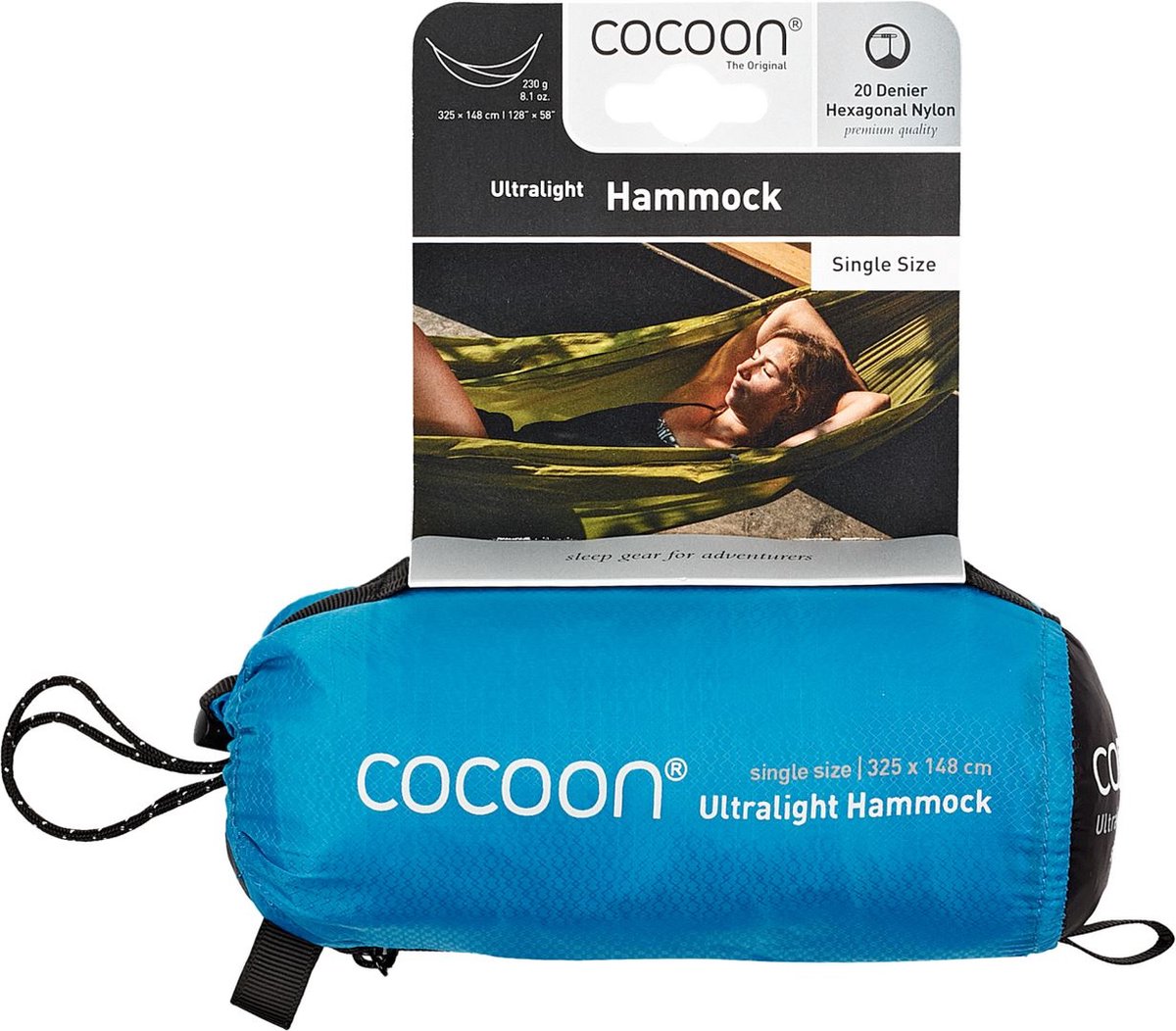 Cocoon Ultralight Hangmat enkel formaat caribbean blauw