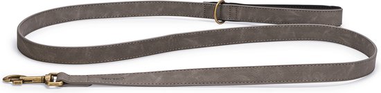 Beeztees Balacron Ax - Hondenriem - Kunstleer - Grijs - 180x2,5 cm