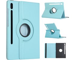 Hoes Geschikt voor Samsung Galaxy Tab S10 FE / S10 Lite / S9 FE / S9 hoes Licht Blauw – Hoes Geschikt voor Samsung Galaxy Tab S10 FE / S10 Lite / S9 / S9 FE tablet hoes – 360° draaibaar bookcase - Ntech
