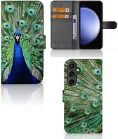 Wallet Book Case Geschikt voor Samsung Galaxy S23 FE GSM Hoesje Pauw