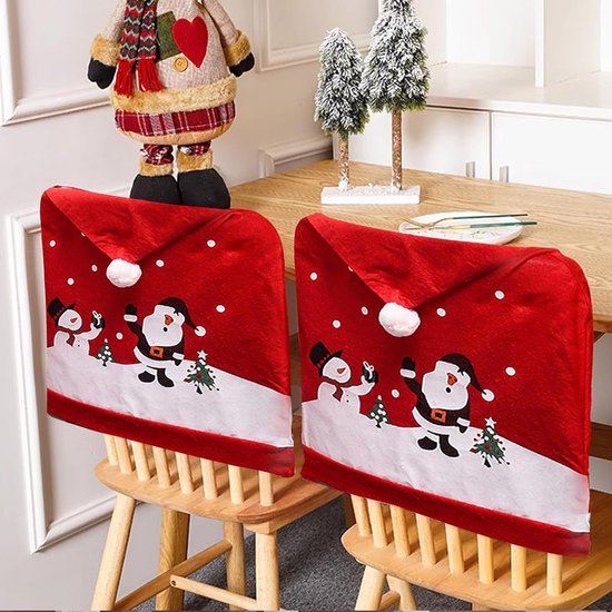 MTINRNI Premium stoelhoezen voor Kerstmis, set van 4