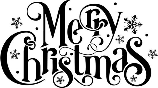 Raamsticker- Sticker- Muursticker- Merry Christmas- Kerst- Decoratie