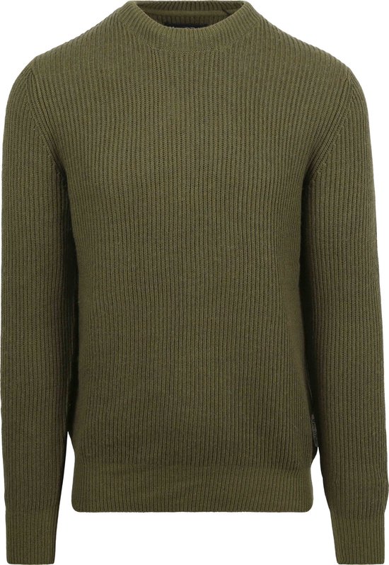 Marc O'Polo - Pullover Wol Blend Groen - Heren - Maat M - Regular-fit