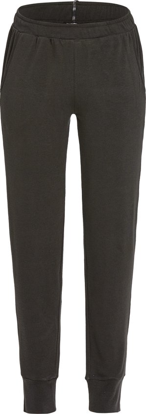 Ringella zwarte lange pyjamabroek met boorden - Zwart - Maat - 46