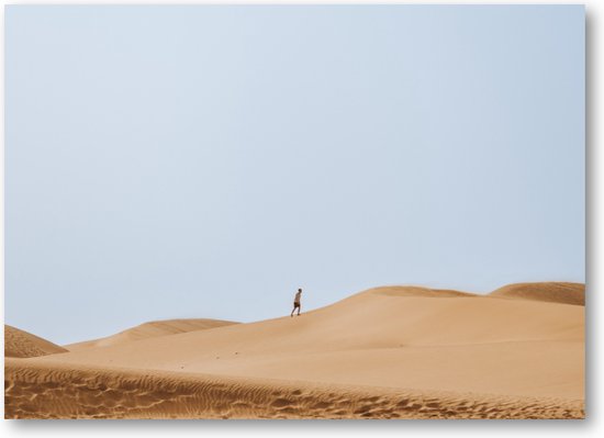 Alleen met de Horizon - Zandpaden van Gran Canaria - Foto op Dibond