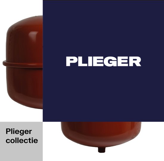 Plieger Expansievat - Drukvat - 1.0 bar voordruk - 18 liter - Rood - Plieger