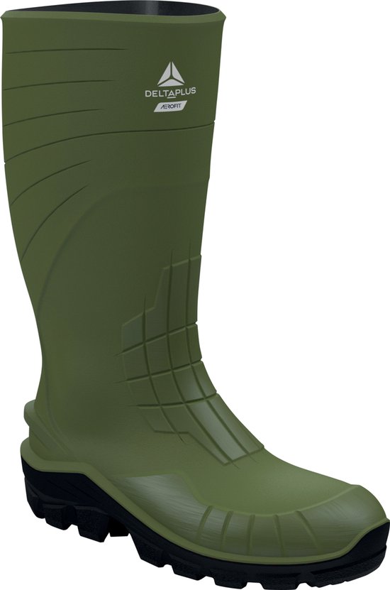 PurSafe S5 SRC Winter Gummistiefel – Sicherheitsstiefel Mit Stahlkappe, Wärmedämmend Bis -20°C, Dunkelgrün