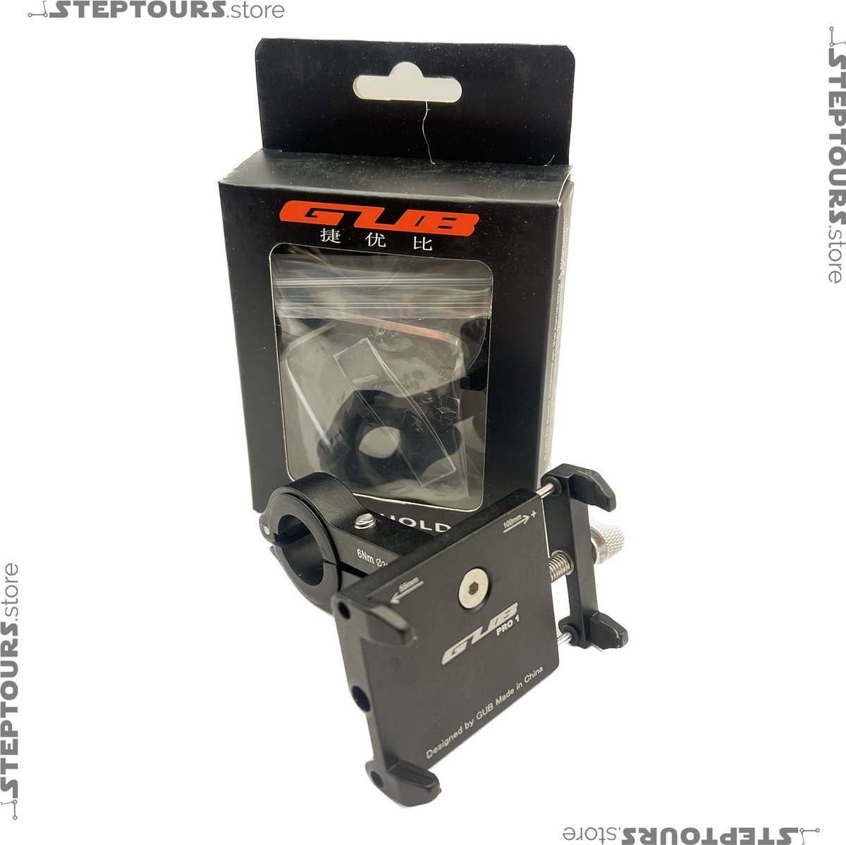 Smartphone houder voor e-step, past op NINEBOT-SEGWAY MAX G30 (als andere e-steps mogelijk) (GUB) by Step Tours – foto 5