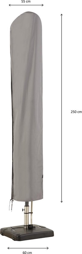 Parasolhoes Luxe 250 x 55 / 60 cm Grijs Topkwaliteit | bol.com