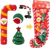 Kerst cadeau set voor honden 4-delig - kerst - hond - honden speelgoed - kerstsok - kerstboom kerst knuffel
