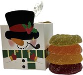 Sneeuwpop hanger met kerst kransjes - Kerstman - Gingerbread house - snoeppot - kerstboom