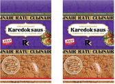 Ratu Culinair | 2 x 400 gr Karedok saus | Ambachtelijk bereid | Pittig| voor koude groenten | glutenvrij