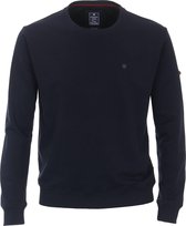 Redmond heren sweatshirt katoenmengsel - O-hals - blauw (middeldik) - Maat: L