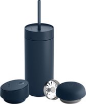 Fellow - Carter Move Mug 3 in 1 - Insulated Mug + 3 Lids Stone Blue 473ml (thermos - koffie to go beker)