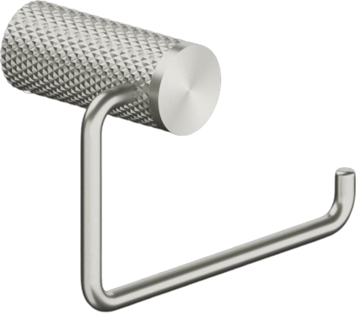 Owen & Finch Toiletrolhouder – Loodvrij Messing – Geborsteld Nikkel – Diamantkarteling – Wandmontage