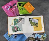Fotoalbum Singo (fotoboek 30x30 cm, album met 100 witte pagina's, fotoalbum om in te plakken en zelf vorm te geven), roze