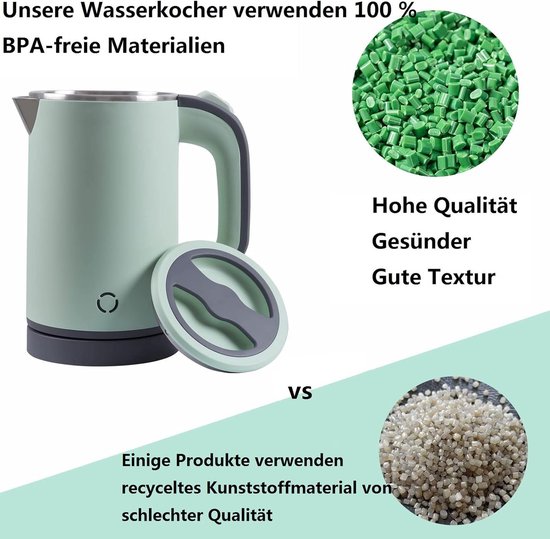 Mini Bouilloire électrique Pliable 1L 600W - Acier Inox 304, Maintien Au Chaud, Idéale Voyage Et Bureau