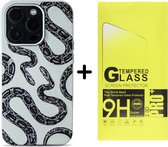 iPhone 12 Pro hoesje - magsafe hoesje / Starcase Battling Snakes - Snake / iPhone hoesje met Magsafe - Kunstleer | Met gratis screen protector t.w.v €9,99!