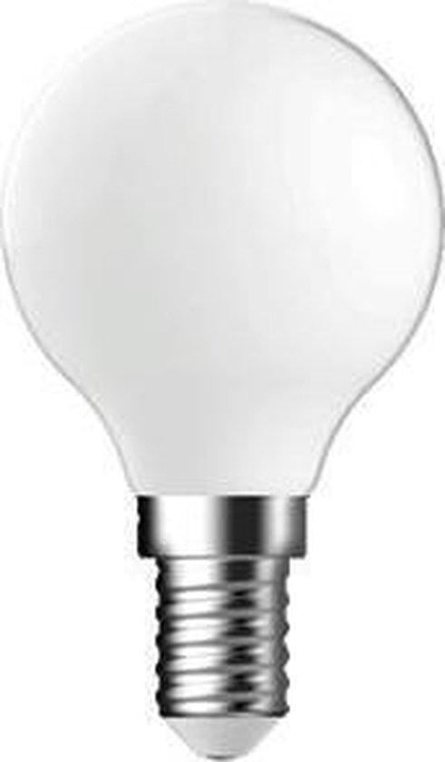 LED filamentlamp, E14, G45, 2,5 W, 2700 K, 250 lm, glas wit