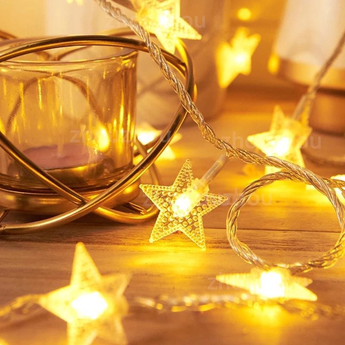 Led lampjes slinger Sterretjes 3 meter 20 lichtjes Warm white Lichtsnoer