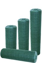 Kippengaas Gardini Geplastificeerd Groen 13Mm 100Cm X 25M