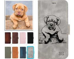 Bouletta geschikt voor iPhone 13 leren BookCase Hoesje Gepersonaliseerde Foto