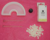 DIY pakket zelf kaarsen maken regenboog - regenboogkaars- rainbow- incl. mal - koolzaadwas