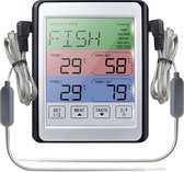 Professionele Vlees Thermometer Dubbele Naald  - Digitale vleesthermometer - BBQ thermometer / Voedselthermometer - Digitale Kookwekker – Timer – Keukenwekker – Stopwatch – LED Dis