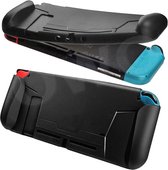 beschermende soft cover geschikt voor Nintendo Switch - goede case met betere grip voorkomt ook kramp aan de hand- ZWART