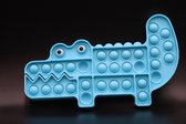 Pop It – Fidget Toy Spel – Anti Stress, Autisme en ADHD - Vrij van Giftige Materialen- TikTok Hype 2021 - Blauw Crocodile