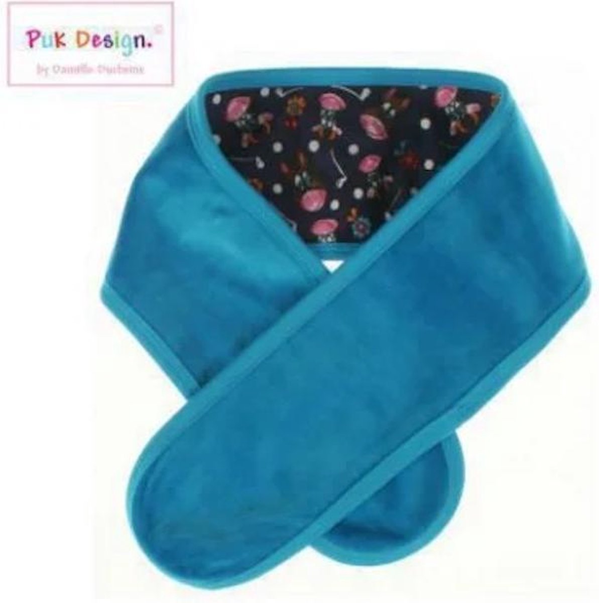 Puk Design velours baby sjaal blauw one size