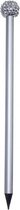 potlood diamant junior 19 cm hout zilver