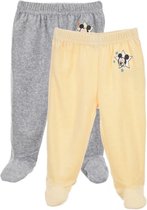 Disney Baby Mickey Mouse | 2 leggingsbroeken | Grijs/Geel | 9 maanden | 71 cm | 8 kg | Katoen/Polyester