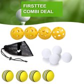 Firsttee - COMBI DEAL Golfballen - GRATIS Ballennet Hoge kwaliteit - Golfballen - Soft ballen - Golf accessoires - Cadeau - Golftrainingsmateriaal - Sport - Training - Golfset - In