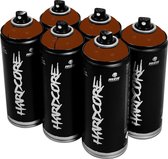 MTN Hardcore Oxide Red - rode spuitverf - 6 stuks - 400ml hoge druk en glossy afwerking