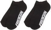 FREEGUN Set van 2 paar zwarte sneaker sokken met badstof zool - jongenskind