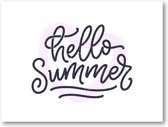 Hello Summer! - 40x30 Canvas Liggend - Besteposter - Tekstposters