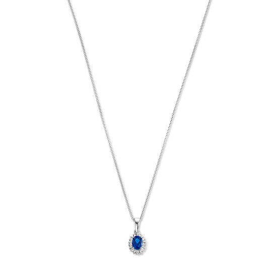 Parte Di Me Mia Colore Dames Ketting Zilver - Blauw/Zilver